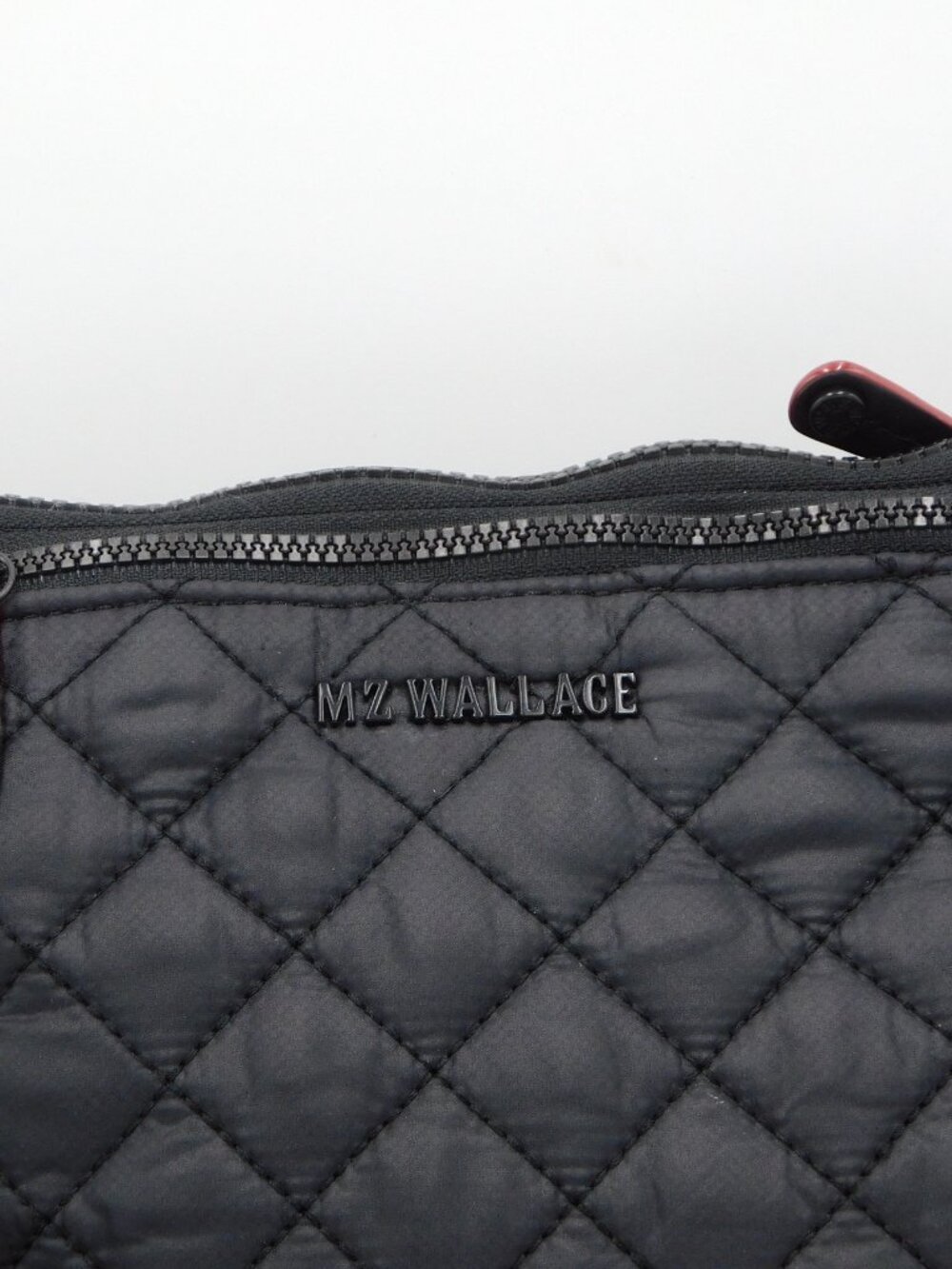 MZ Wallace Black Quilted Nylon Messenger Crossbody Bag | EUC - Picture 2 of 12